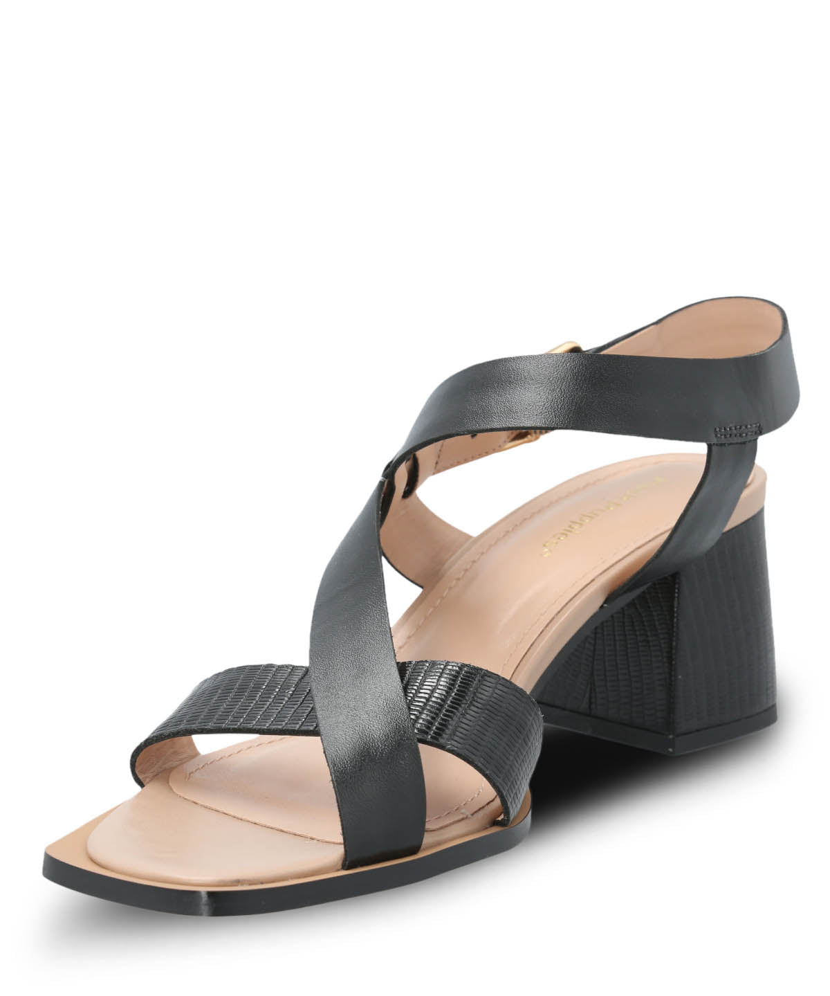 Sandalia Vestir Cuero Mujer Caterina Negro