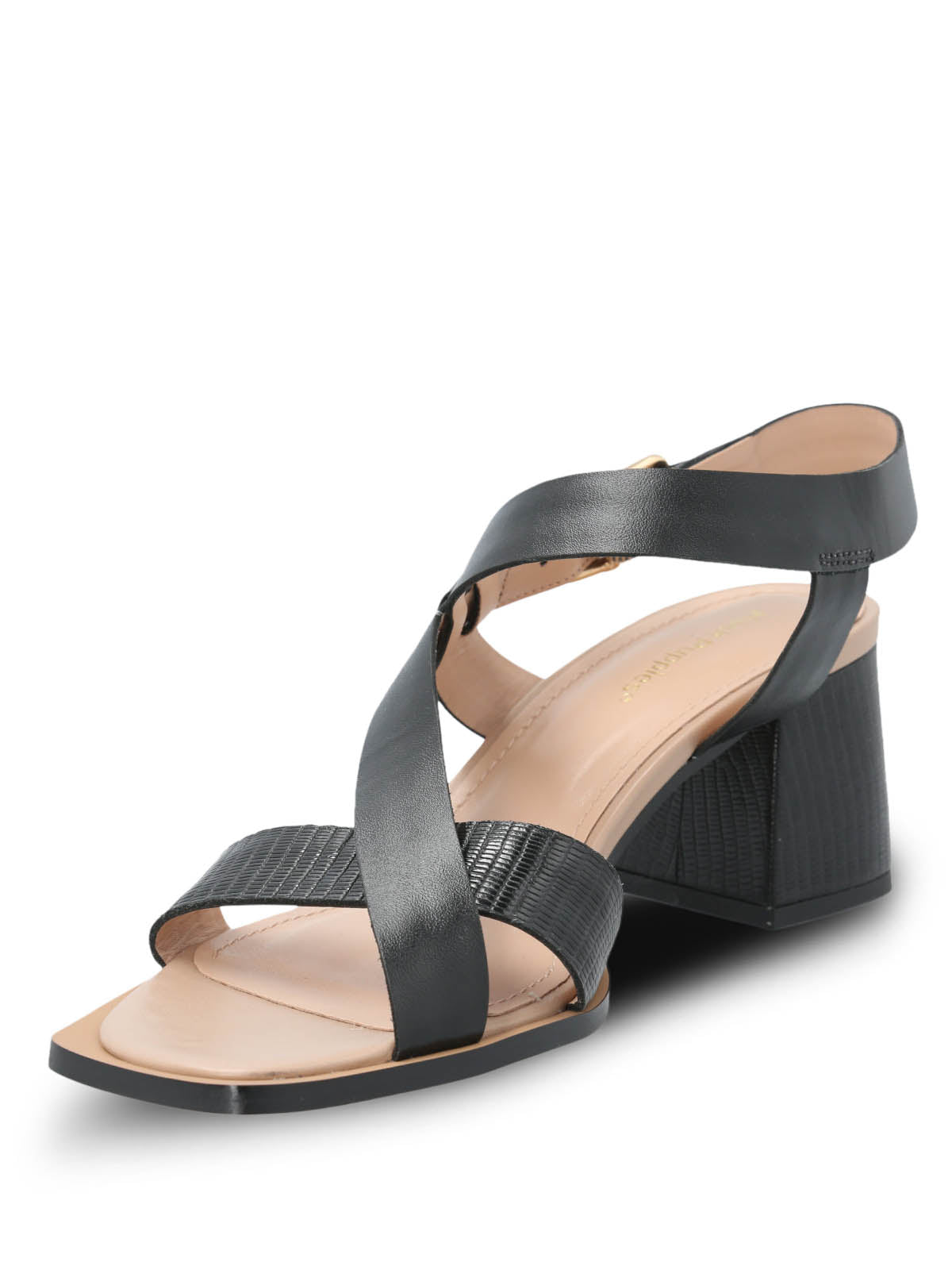 Sandalia Vestir Cuero Mujer Caterina Negro