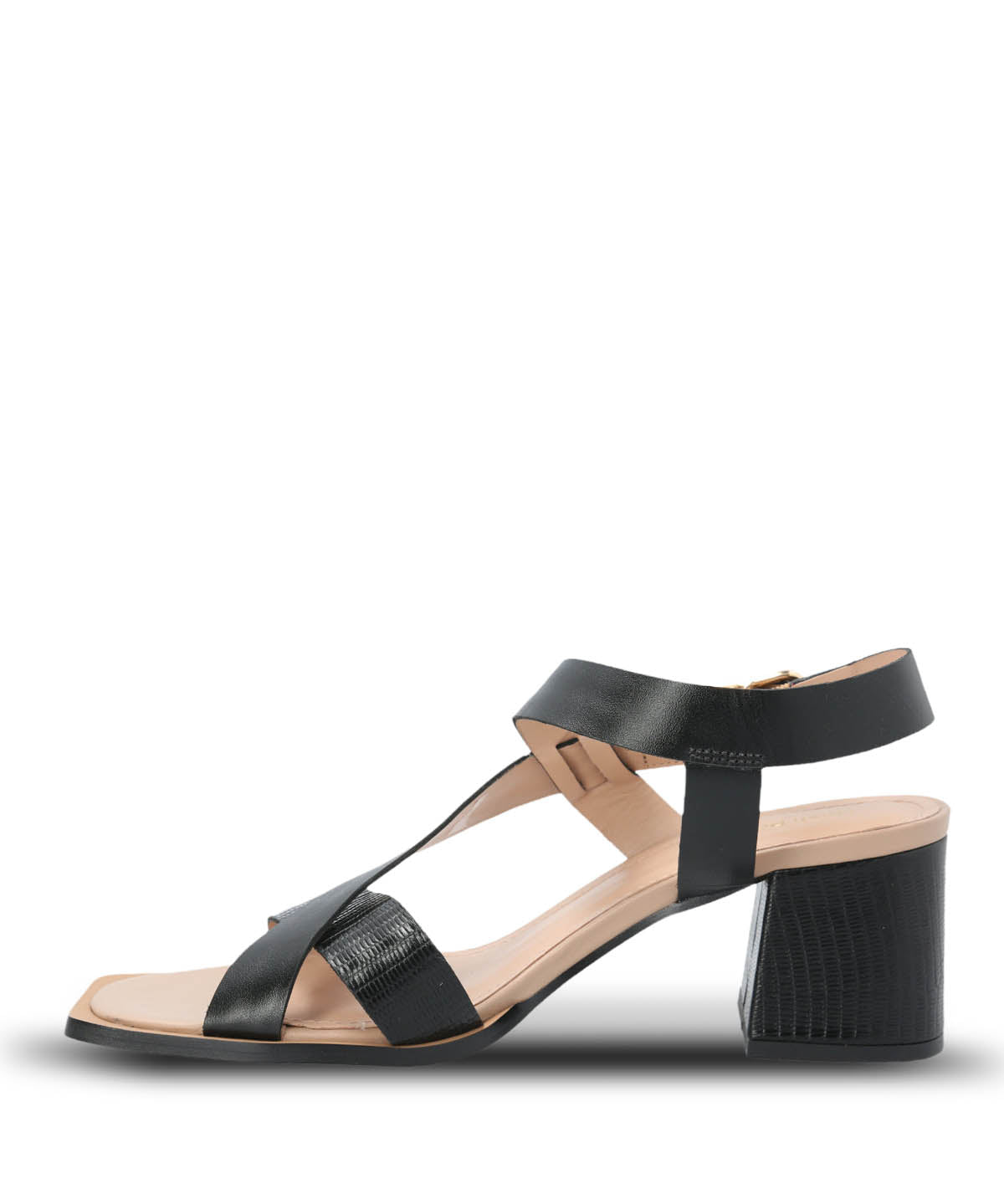 Sandalia Vestir Cuero Mujer Caterina Negro