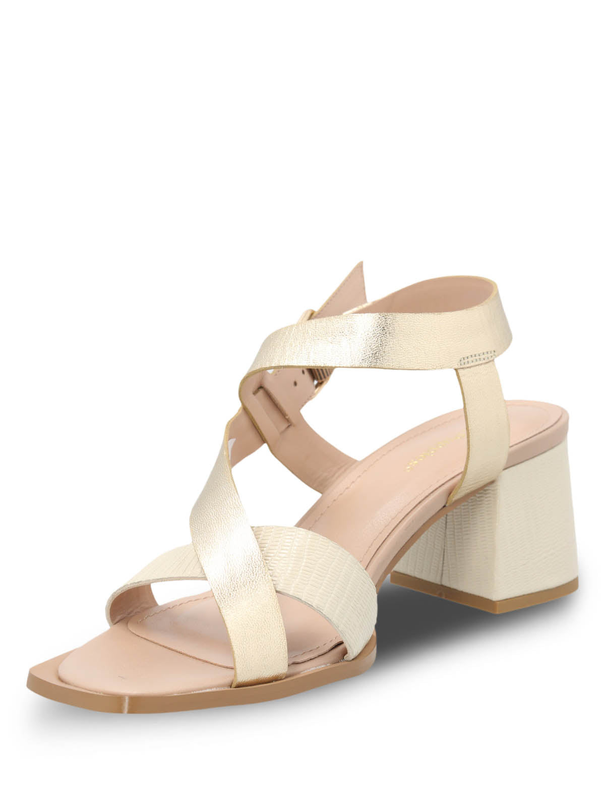 Sandalia Vestir Cuero Mujer Caterina Dorado