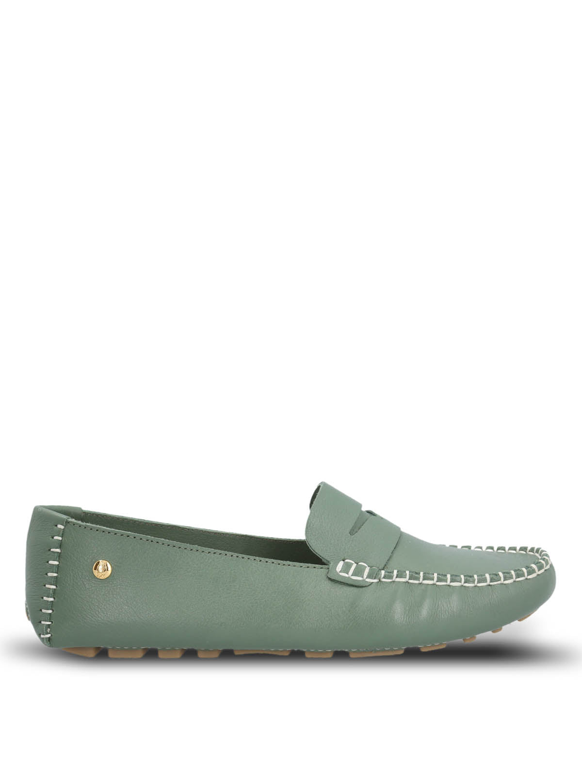 Mocasin Cuero Mujer Domaso Verde
