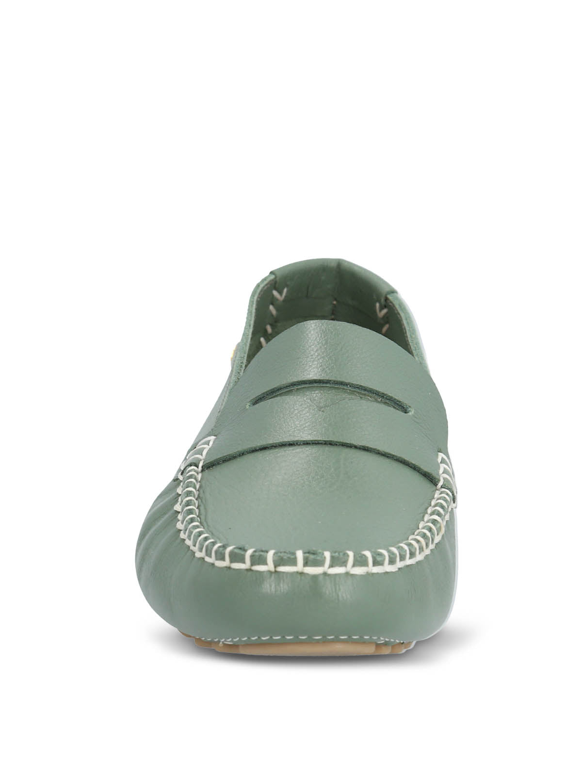 Mocasin Cuero Mujer Domaso Verde