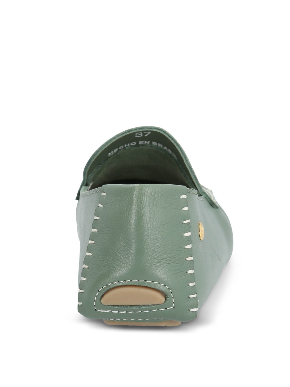 Mocasin Cuero Mujer Domaso Verde