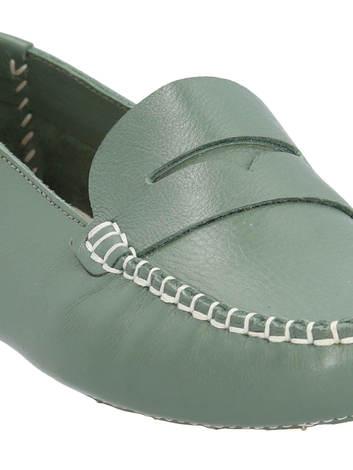 Mocasin Cuero Mujer Domaso Verde