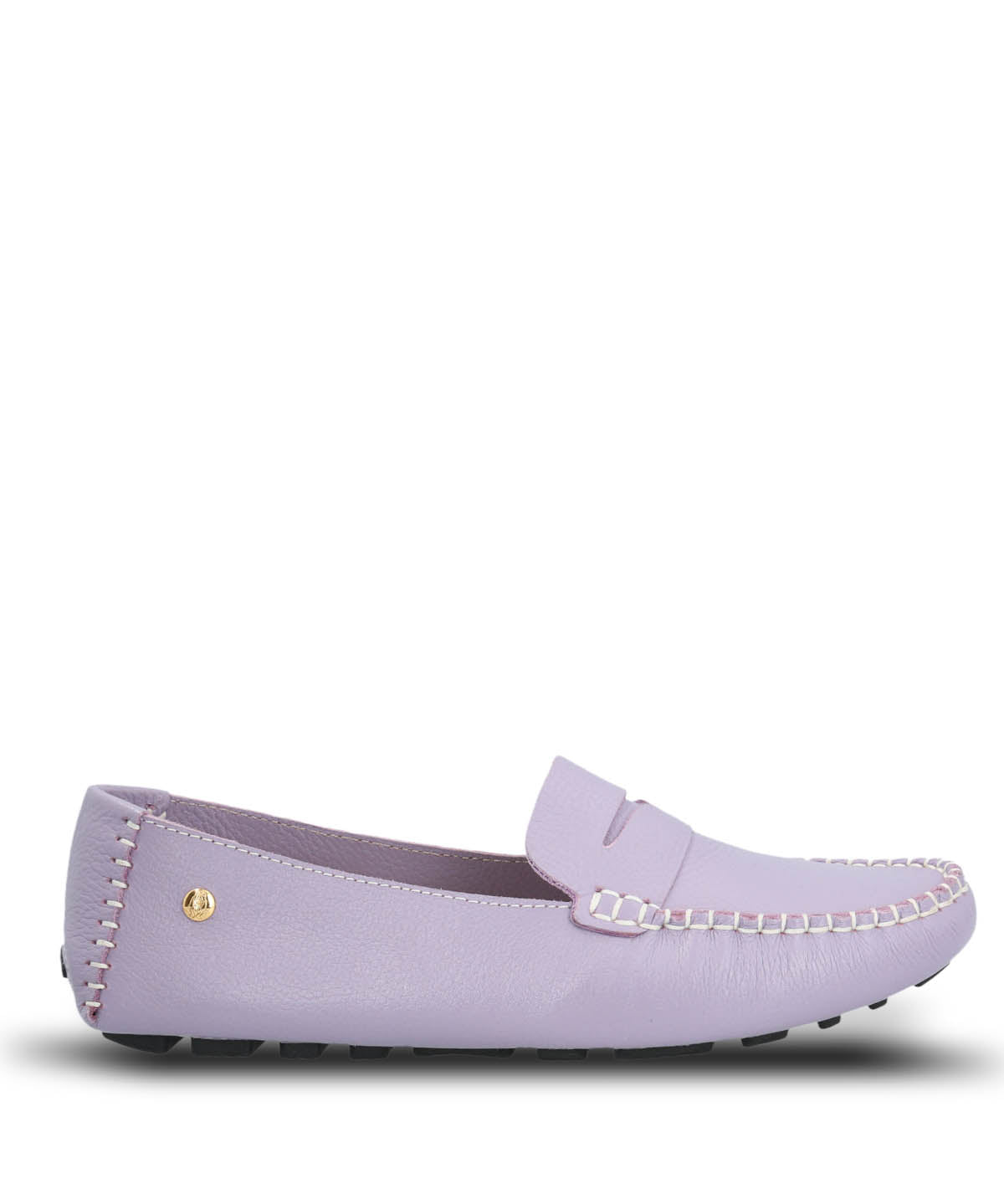 Mocasin Cuero Mujer Domaso Lila | Hush Puppies