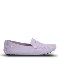 Mocasin Cuero Mujer Domaso Lila | Hush Puppies