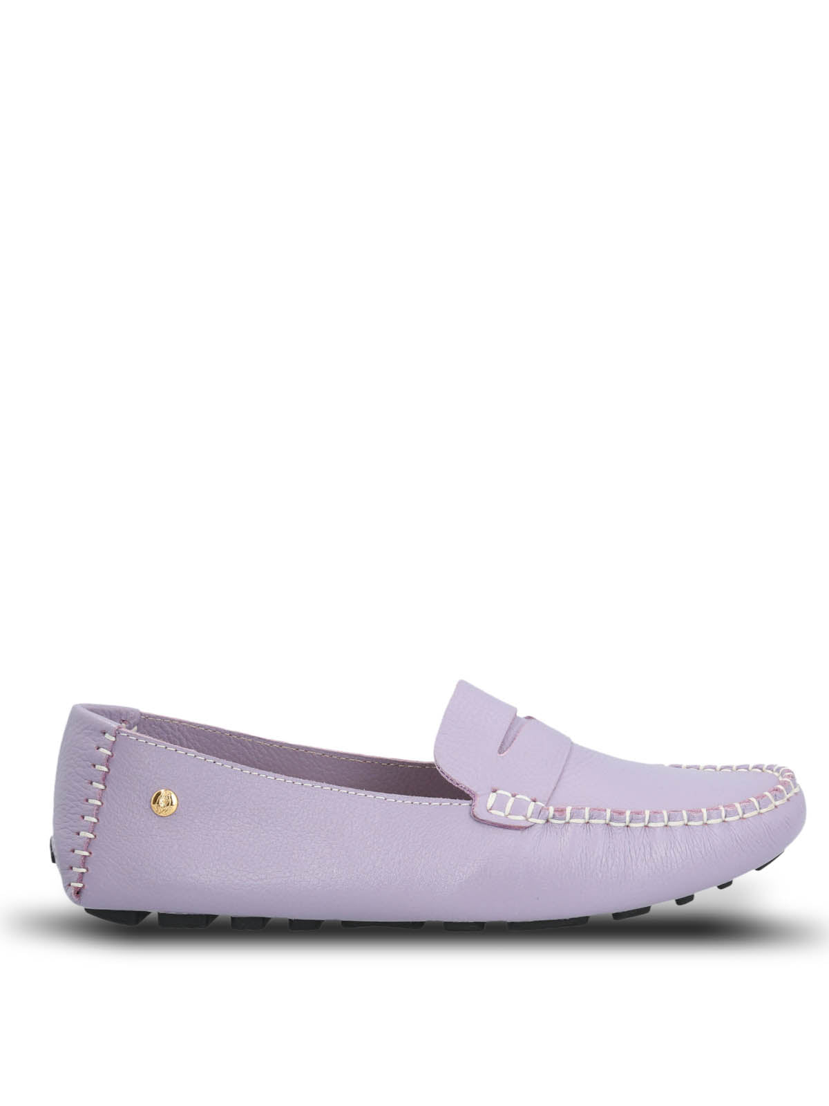 Mocasin Cuero Mujer Domaso Lila | Hush Puppies