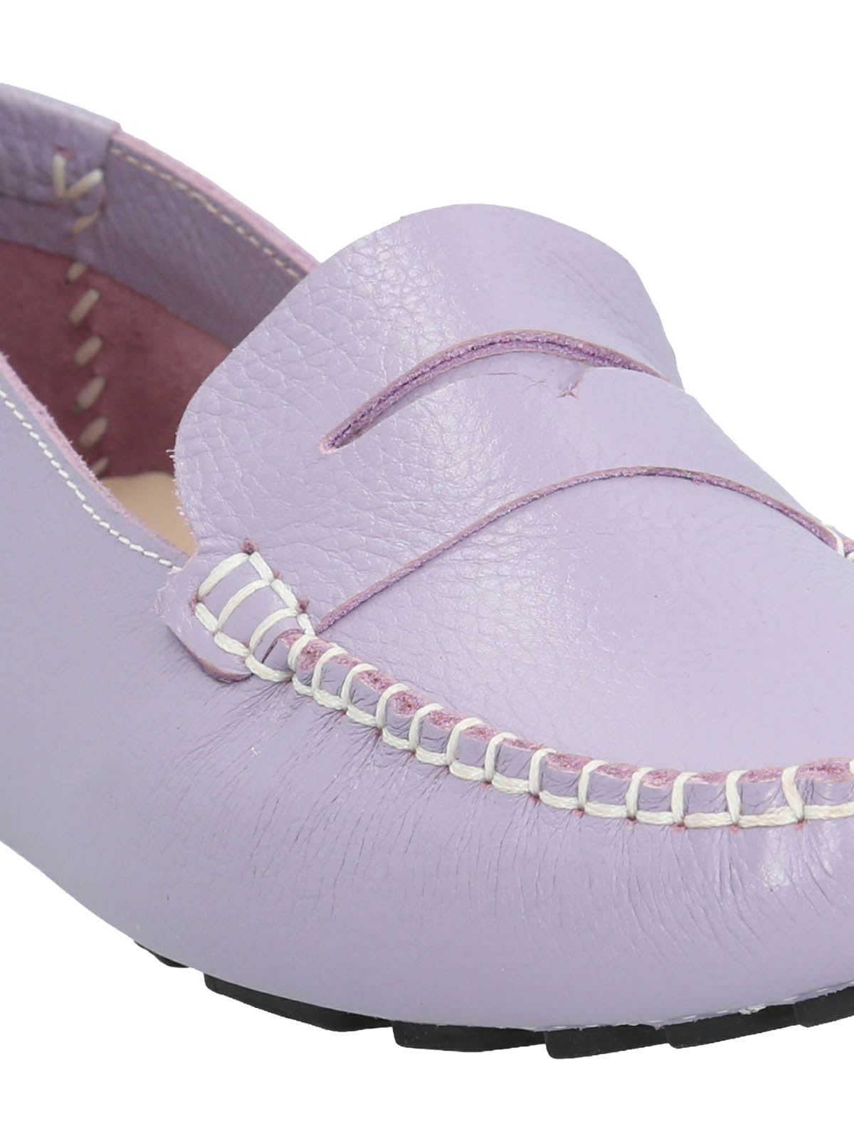 Mocasin Cuero Mujer Domaso Lila | Hush Puppies