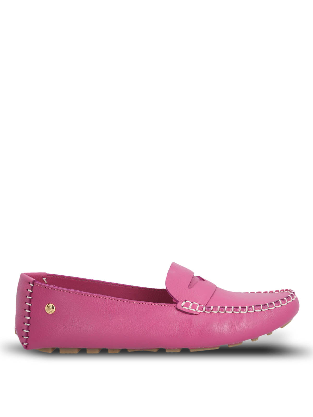 Mocasin Cuero Mujer Domaso Fucsia | Hush Puppies