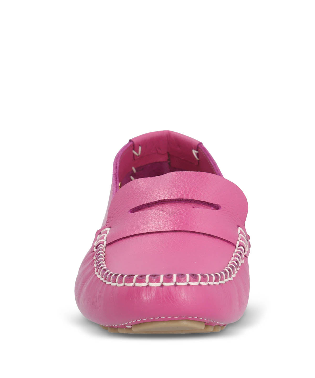Mocasin Cuero Mujer Domaso Fucsia | Hush Puppies