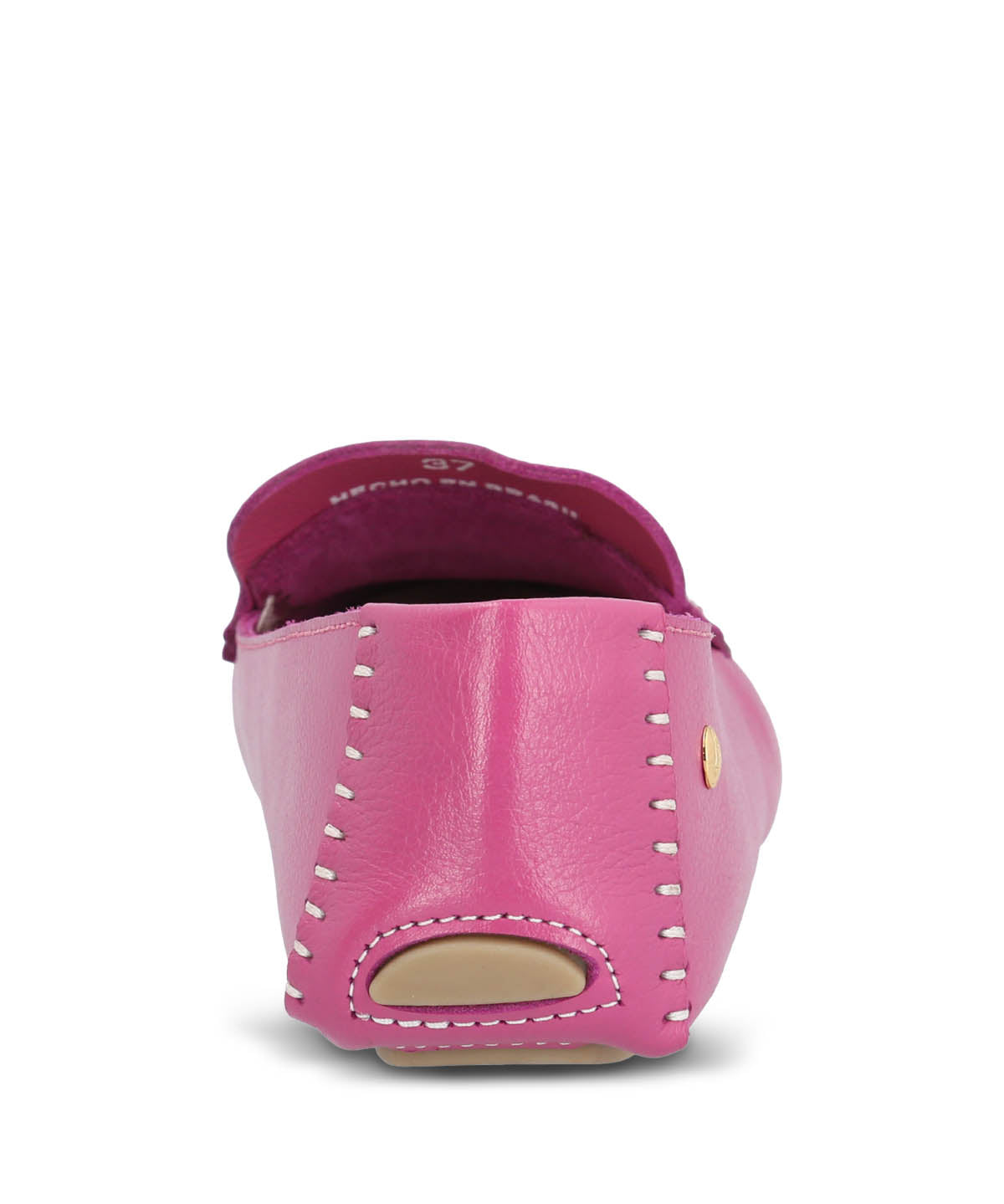 Mocasin Cuero Mujer Domaso Fucsia | Hush Puppies
