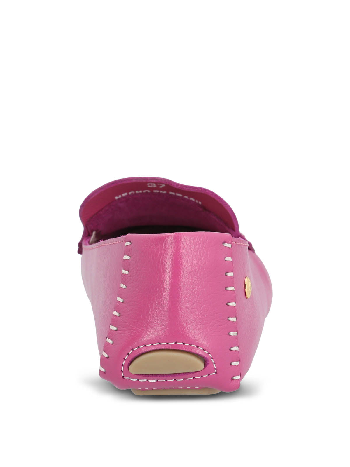 Mocasin Cuero Mujer Domaso Fucsia | Hush Puppies