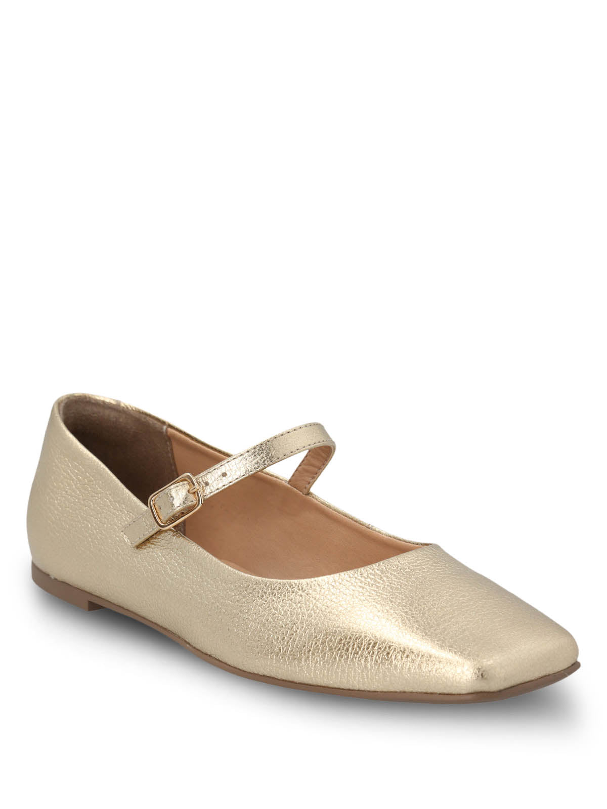 Ballerina Cuero Mujer Lovere Dorado Metalizado