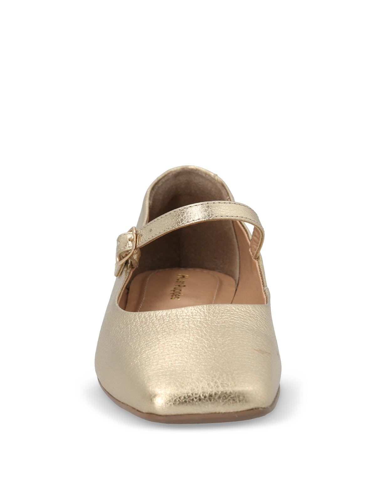 Ballerina Cuero Mujer Lovere Dorado Metalizado