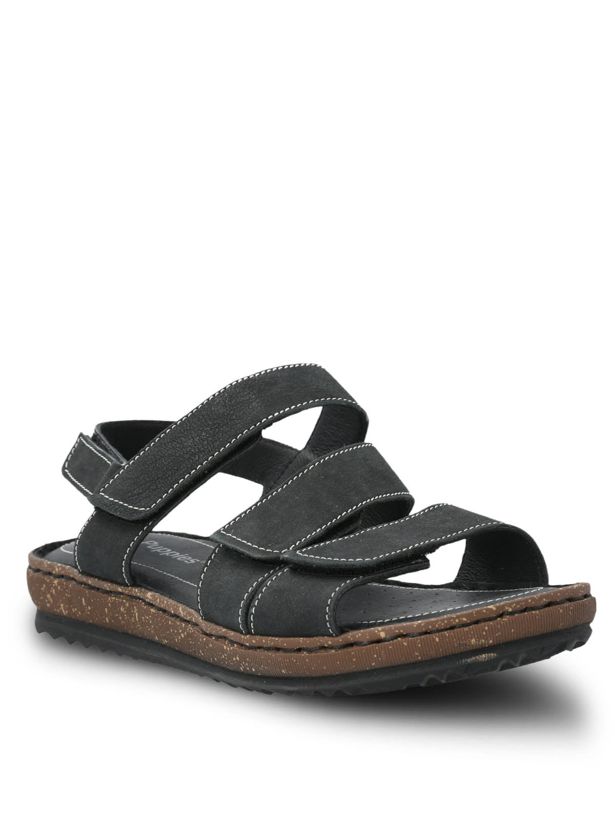 Sandalia Cuero Mujer Apricot Negro