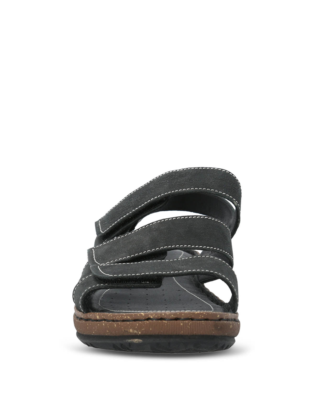 Sandalia Cuero Mujer Apricot Negro