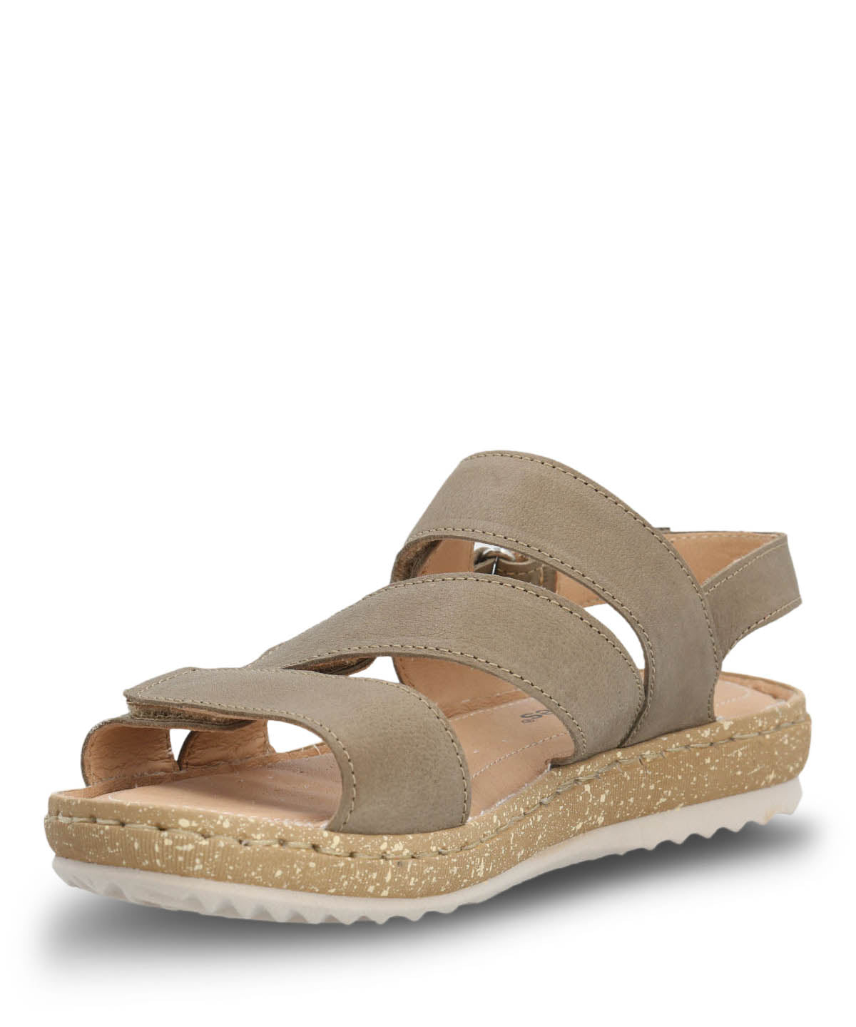 Sandalia Cuero Mujer Apricot Verde Hush Puppies