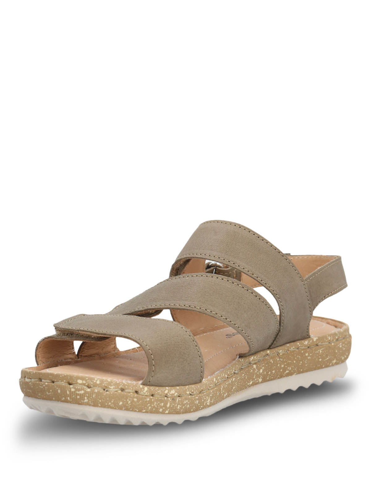 Sandalia Cuero Mujer Apricot Verde Hush Puppies