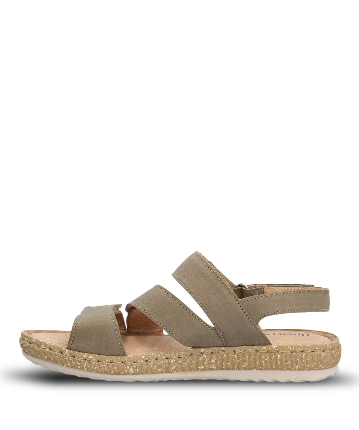 Sandalia Cuero Mujer Apricot Verde Hush Puppies