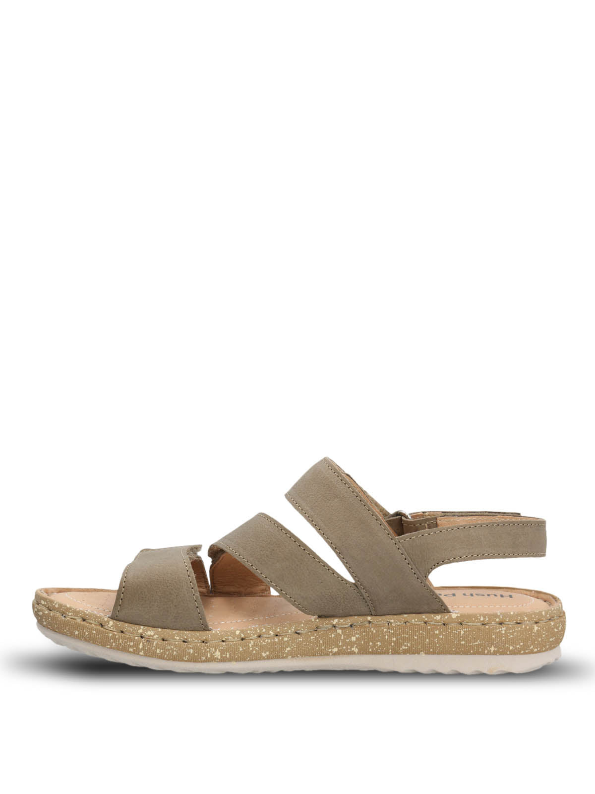 Sandalia Cuero Mujer Apricot Verde Hush Puppies