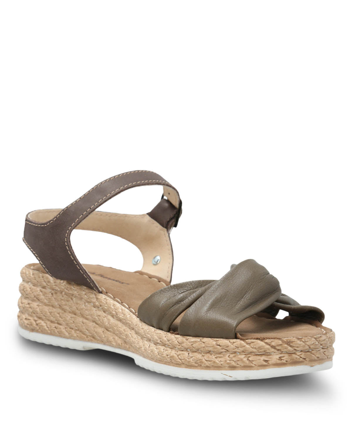 Sandalia Cuero Mujer Cepina Café Oscuro