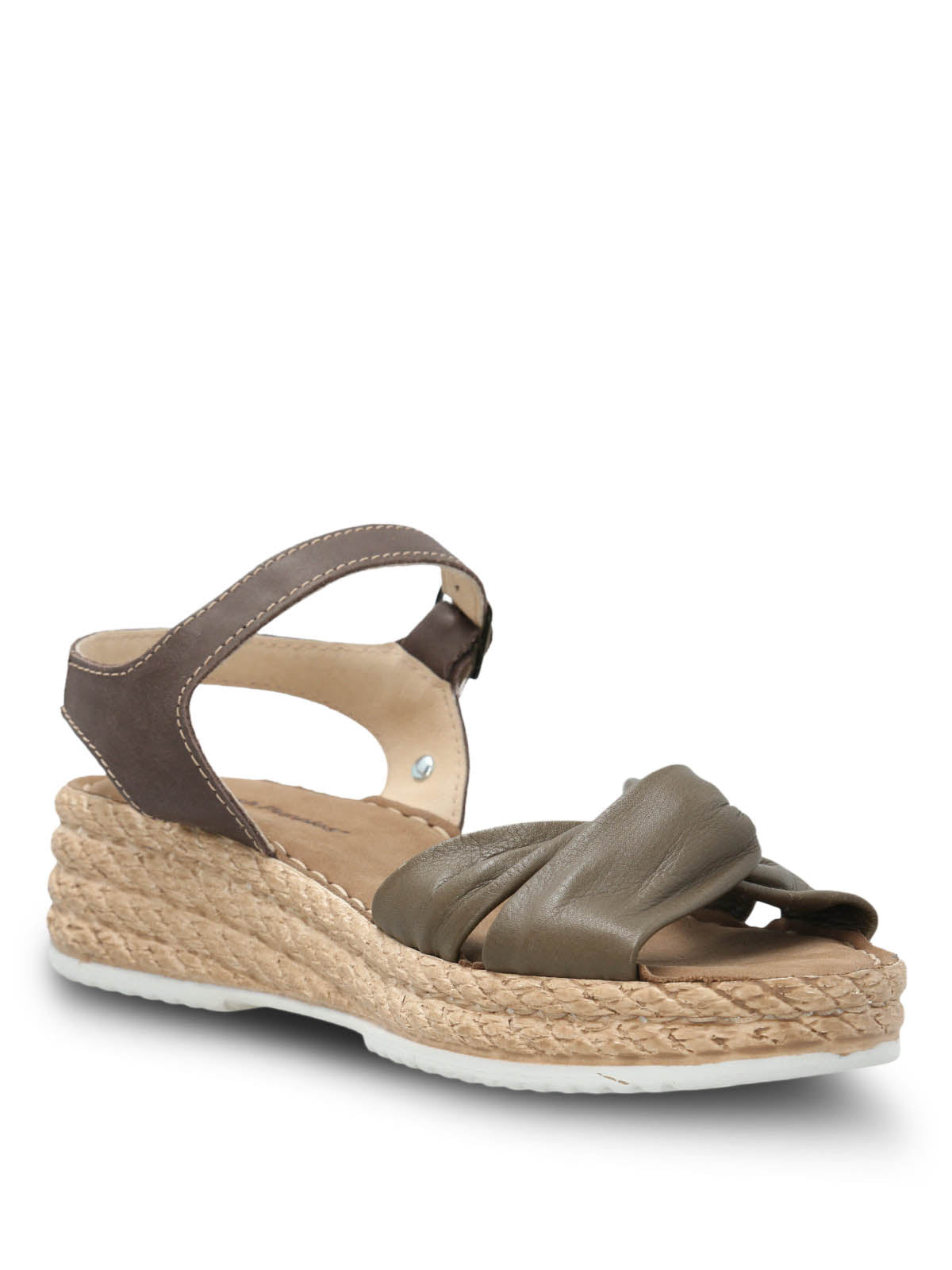 Sandalia Cuero Mujer Cepina Café Oscuro