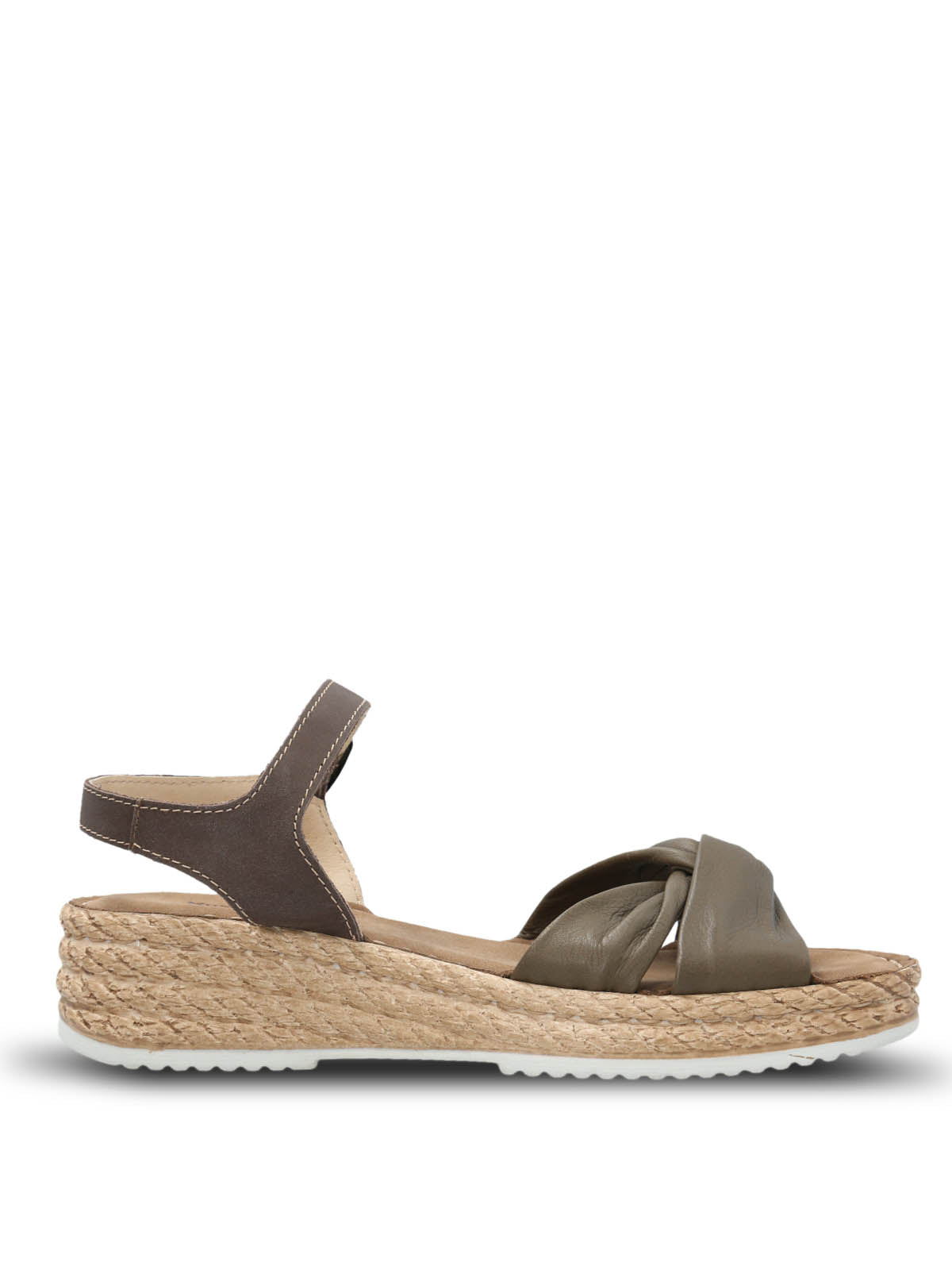 Sandalia Cuero Mujer Cepina Café Oscuro