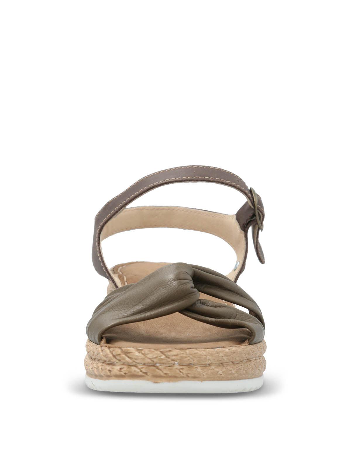 Sandalia Cuero Mujer Cepina Café Oscuro