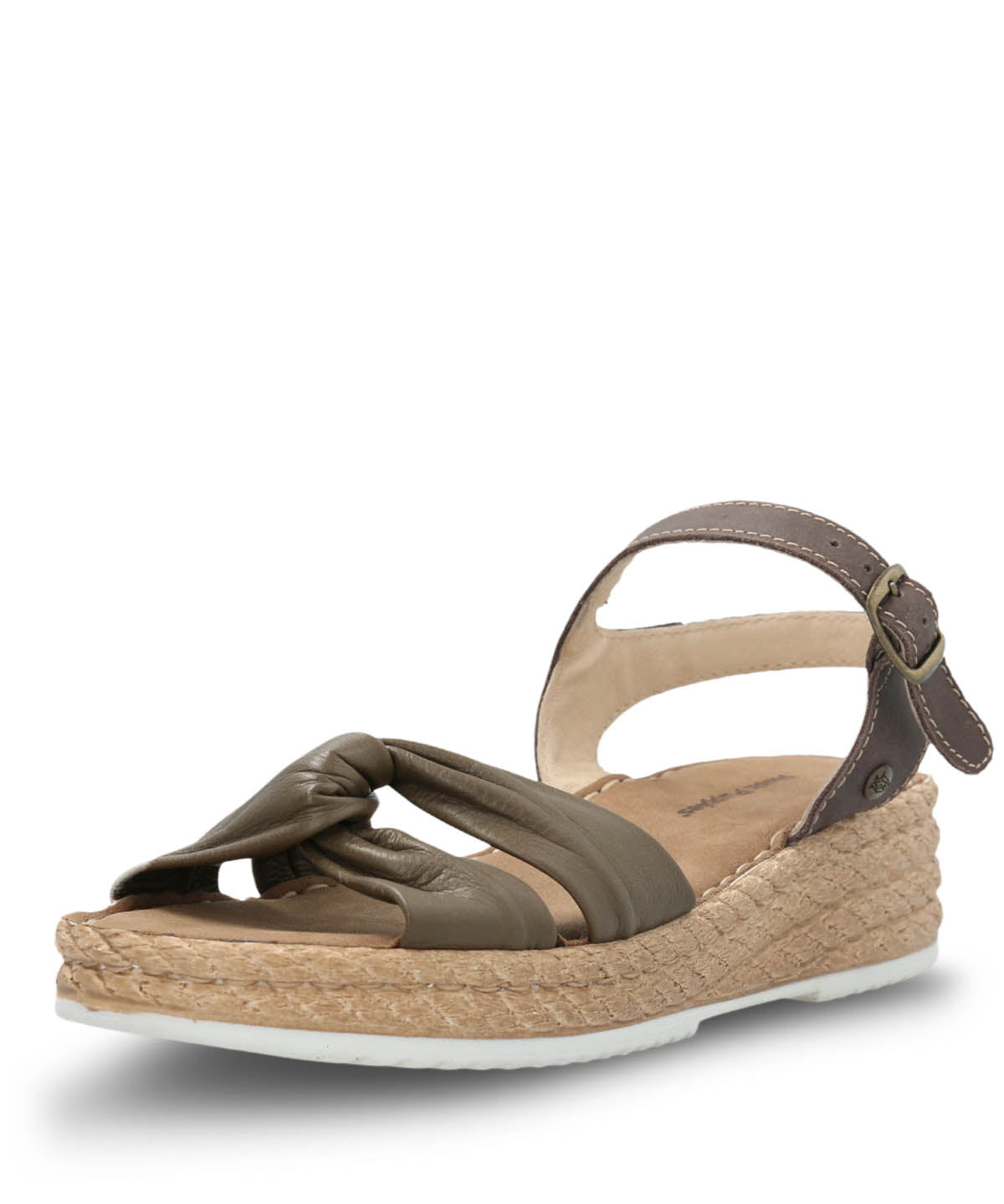 Sandalia Cuero Mujer Cepina Café Oscuro