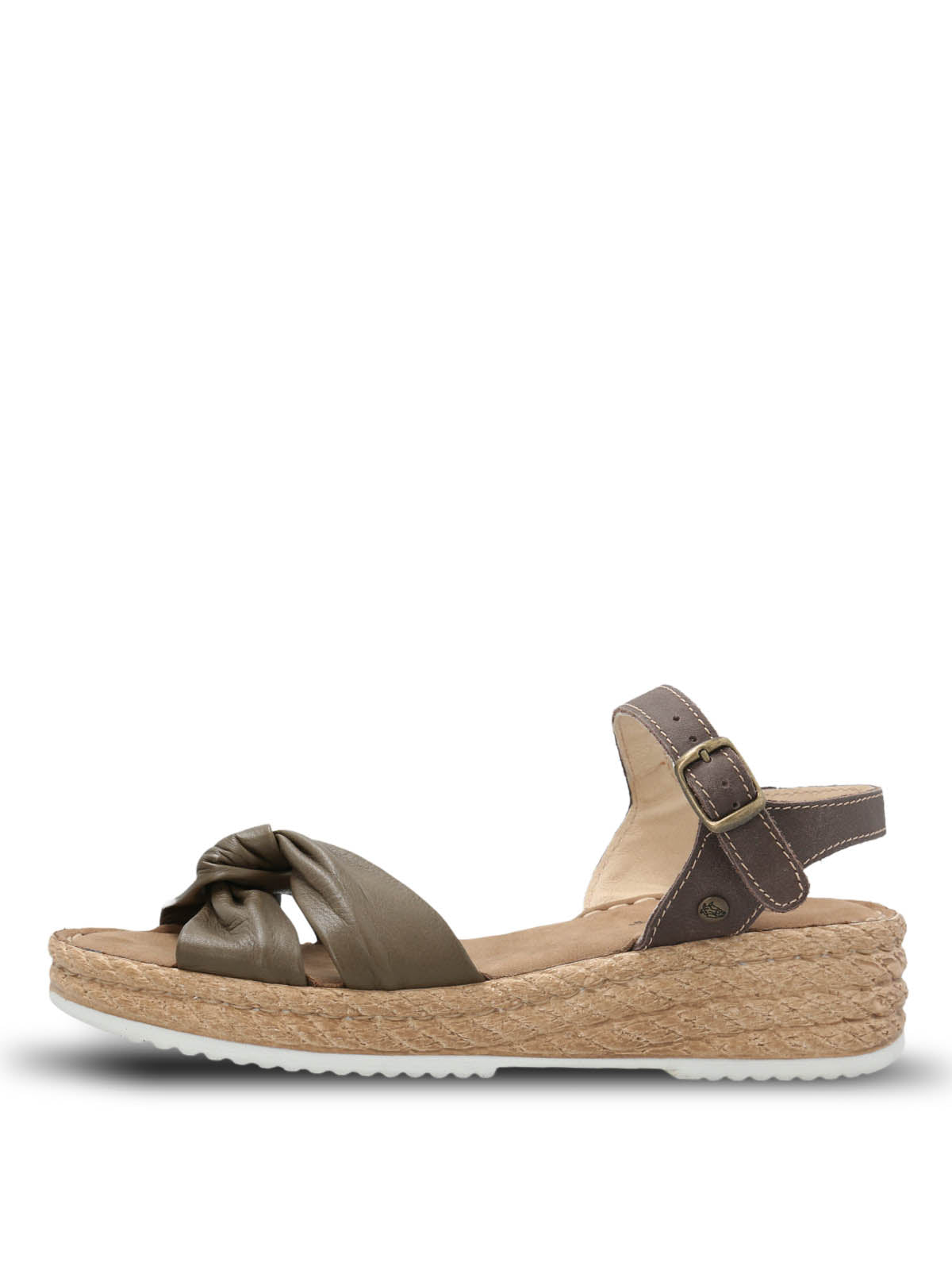 Sandalia Cuero Mujer Cepina Café Oscuro