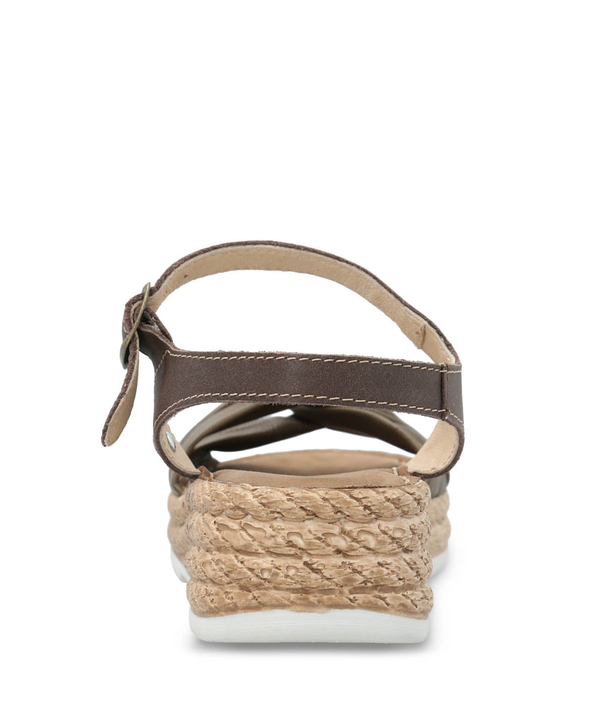 Sandalia Cuero Mujer Cepina Café Oscuro