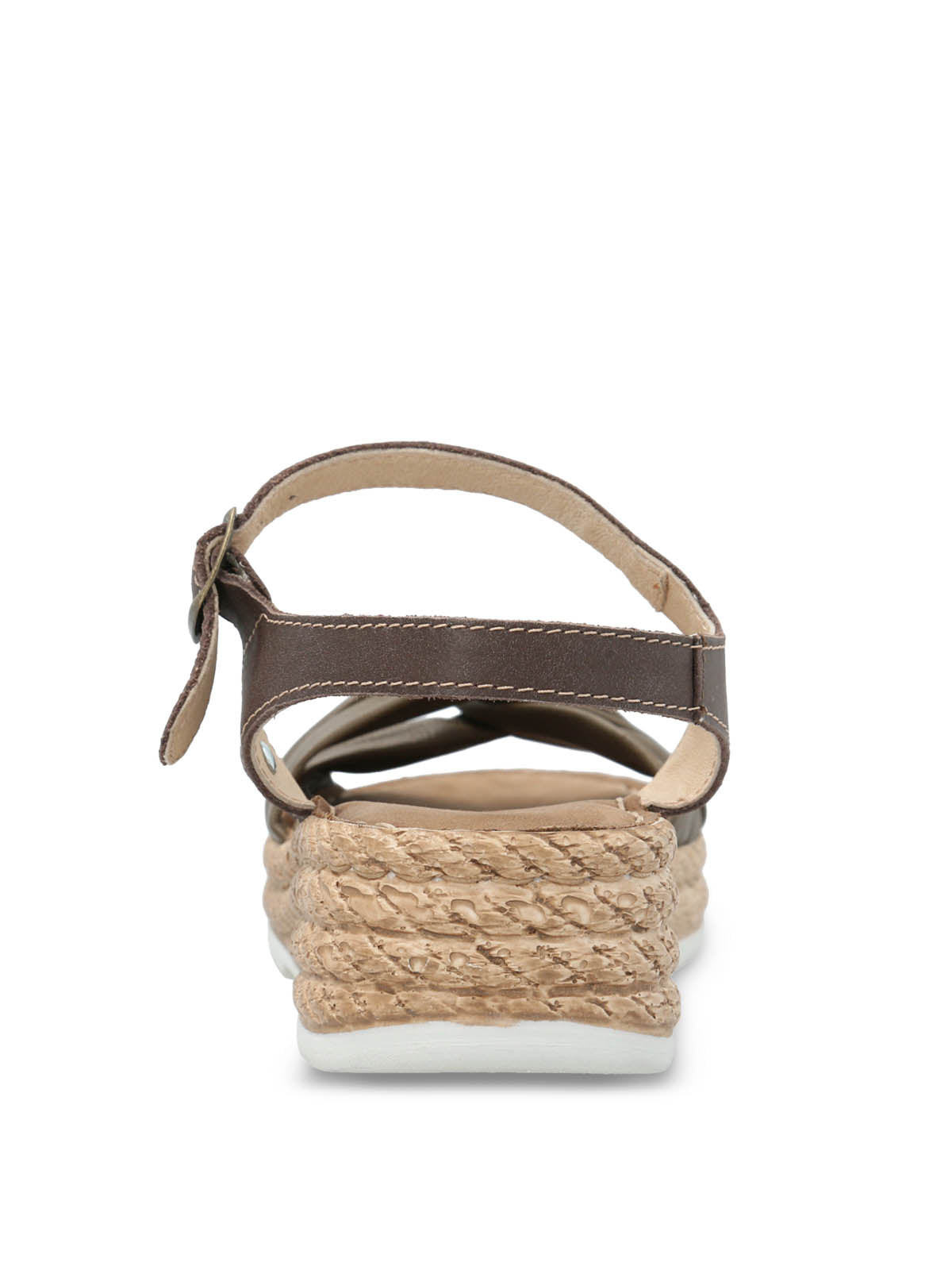 Sandalia Cuero Mujer Cepina Café Oscuro