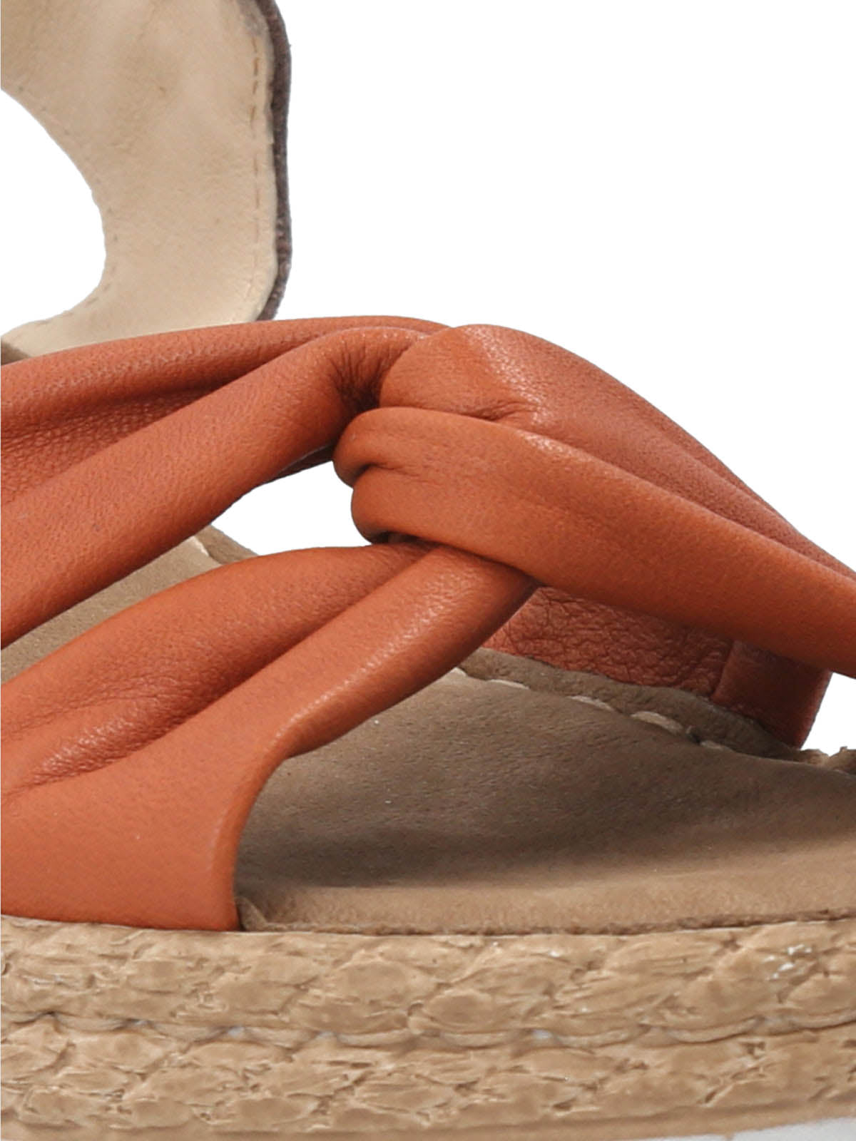 Sandalia Cuero Mujer Cepina Terracota