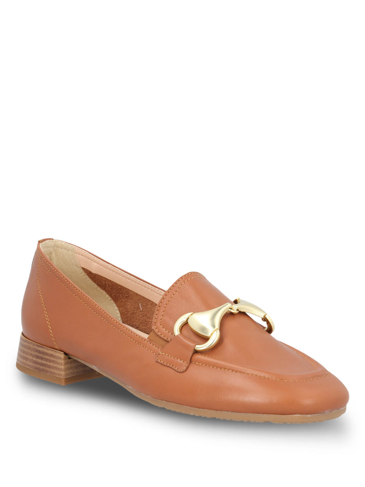 Mocasin Cuero Mujer Pasturo Café Claro