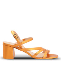 Sandalia Vestir Cuero Mujer Nicolo Naranja