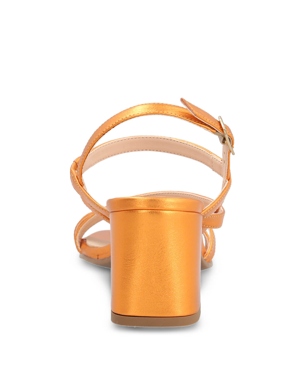 Sandalia Vestir Cuero Mujer Nicolo Naranja