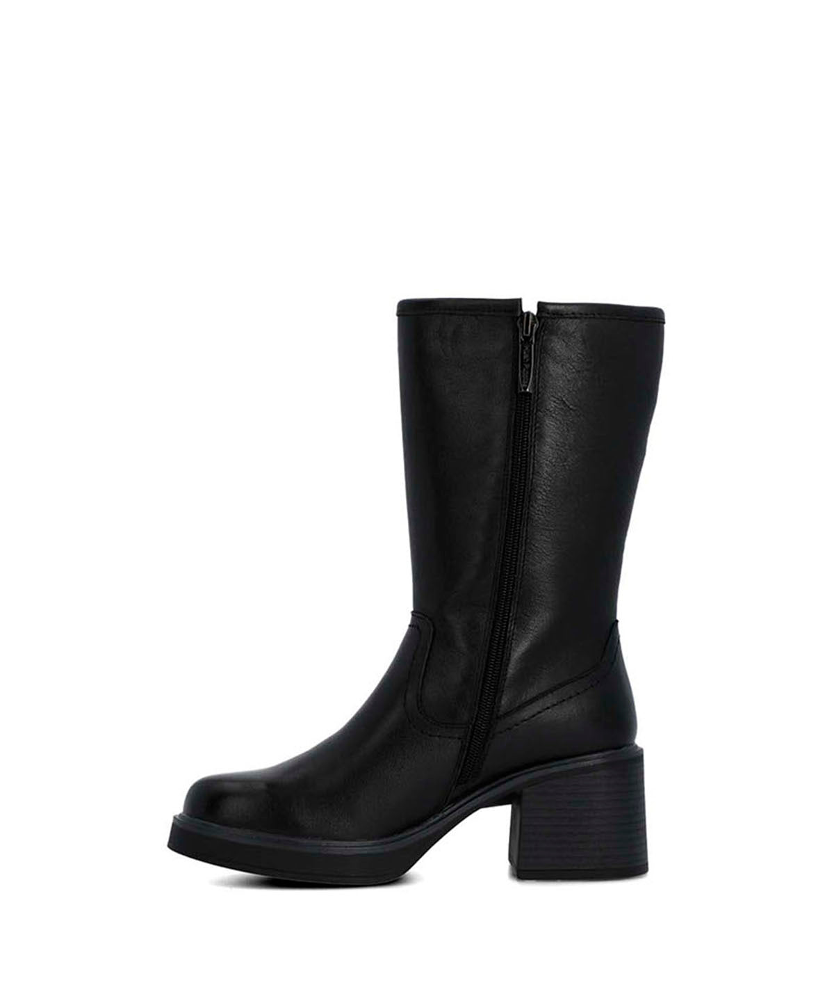 Bota Cuero Mujer Estella Negra