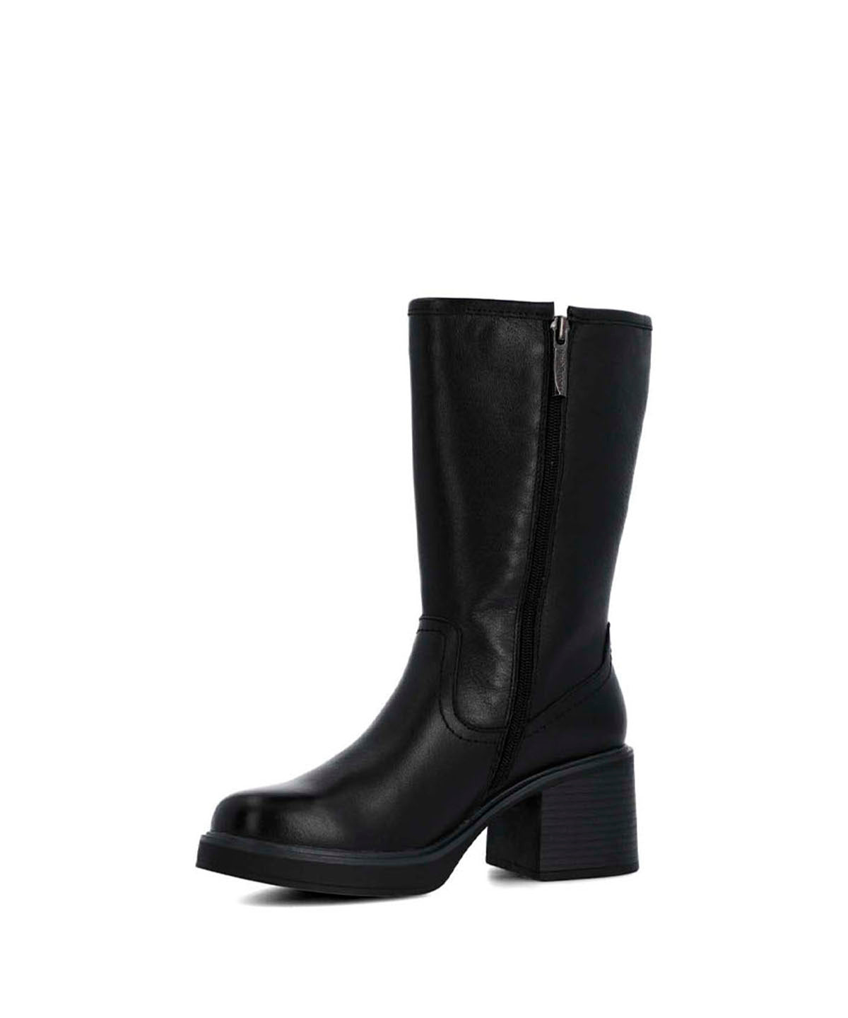 Bota Cuero Mujer Estella Negra