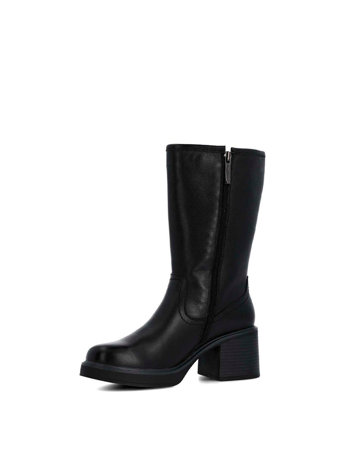 Bota Cuero Mujer Estella Negra