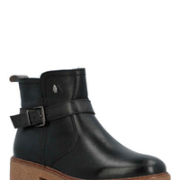 Botin Cuero Mujer Galla Negro