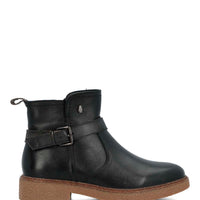 Botin Cuero Mujer Galla Negro