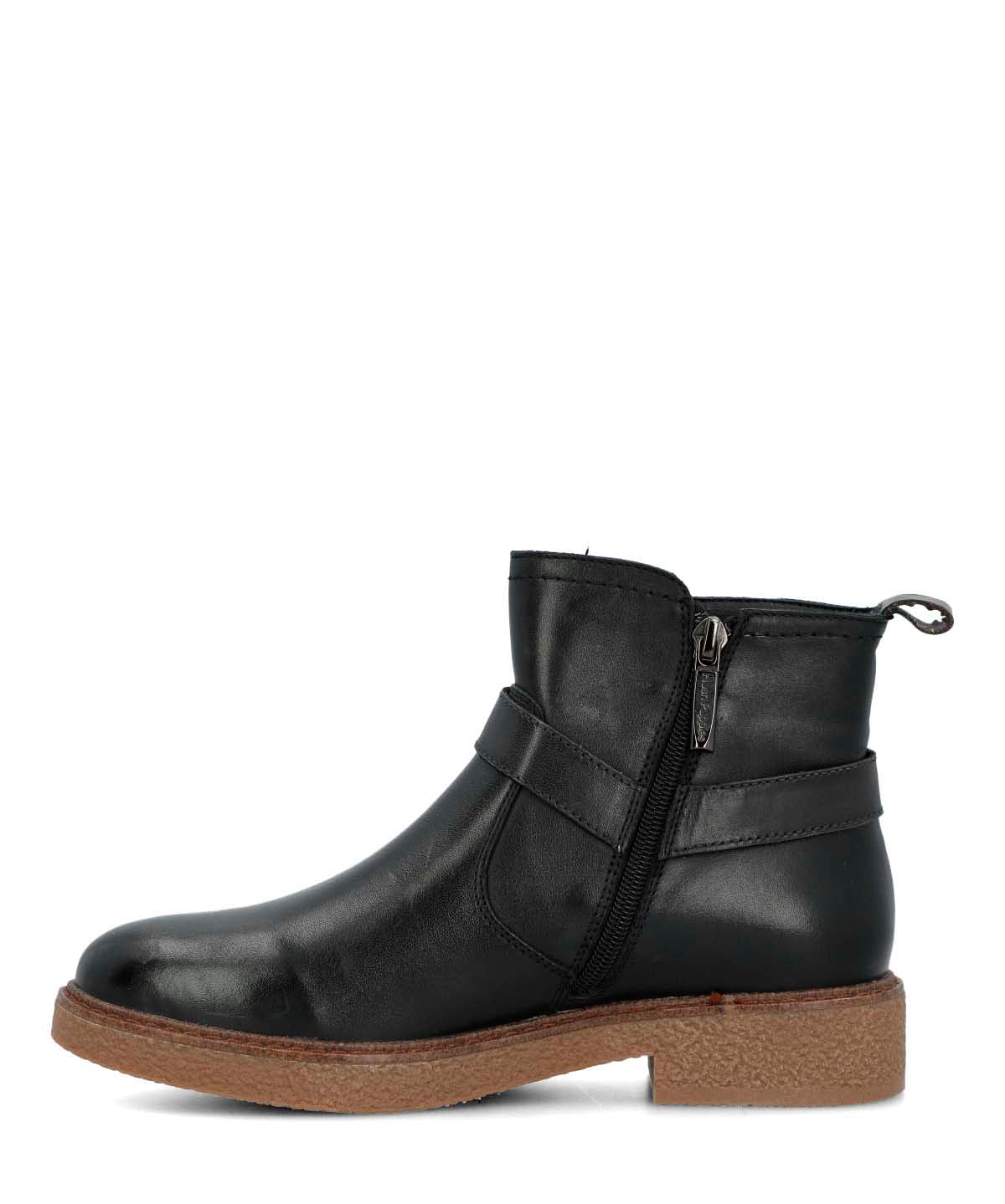 Botin Cuero Mujer Galla Negro