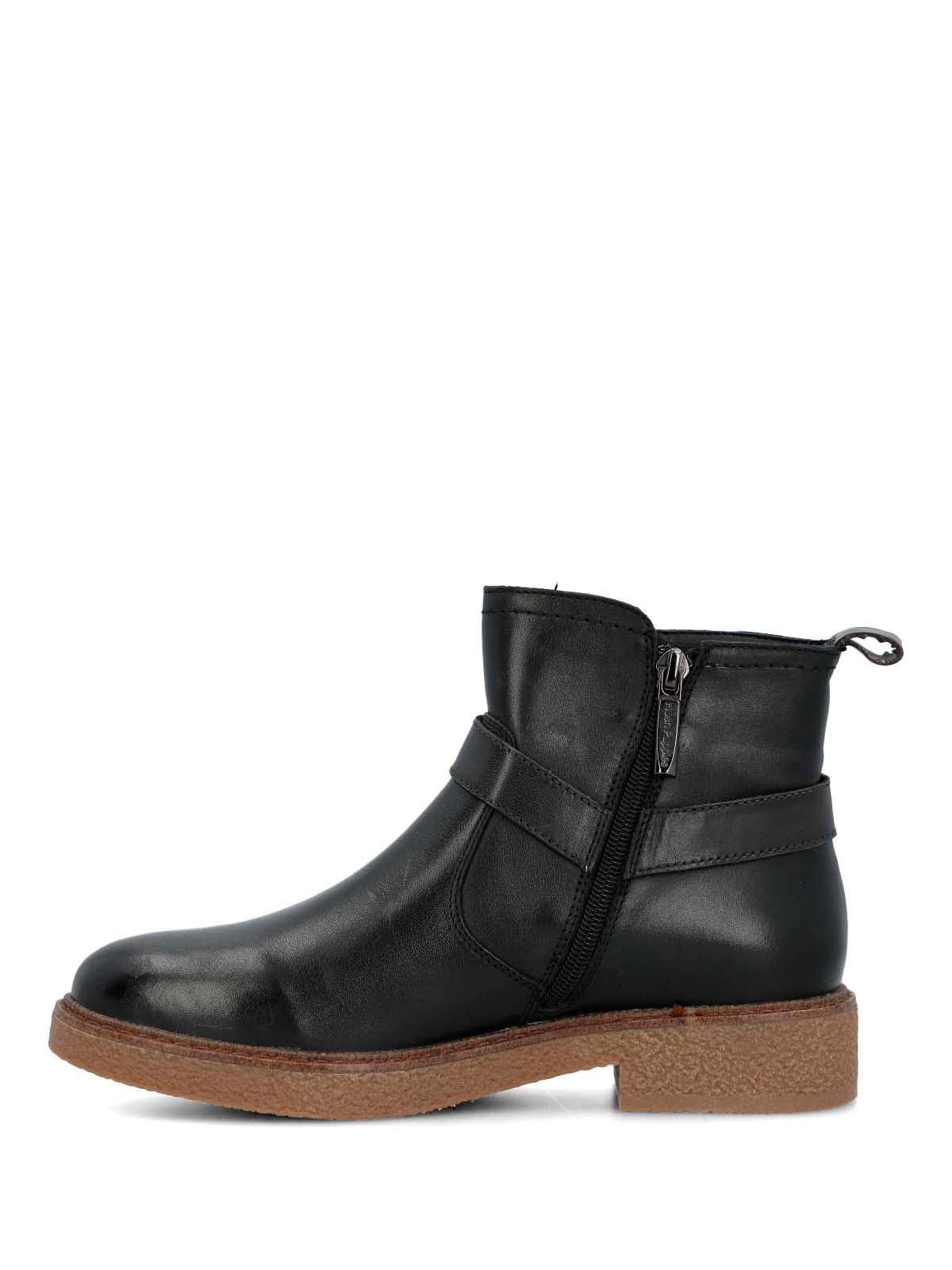 Botin Cuero Mujer Galla Negro