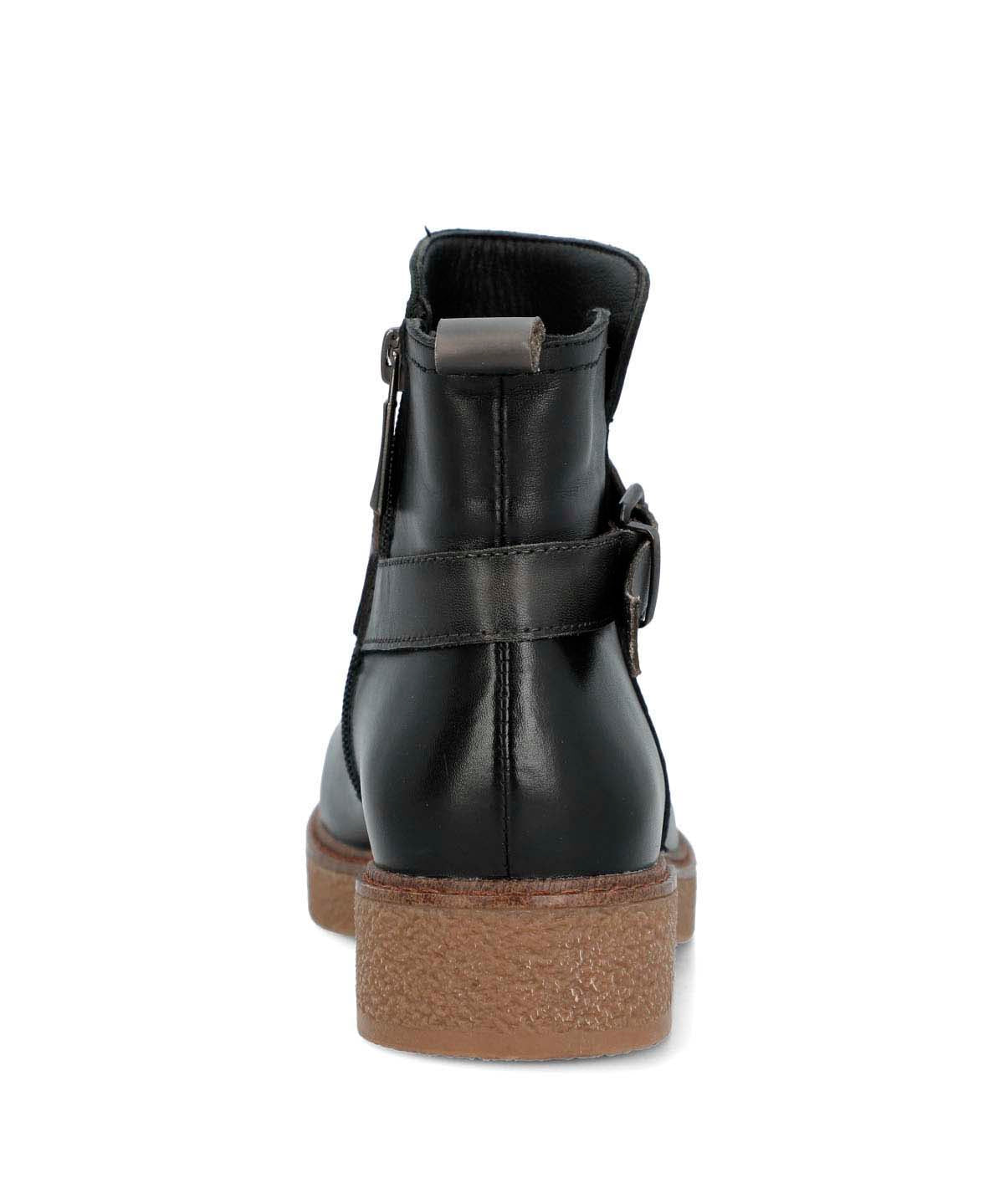 Botin Cuero Mujer Galla Negro