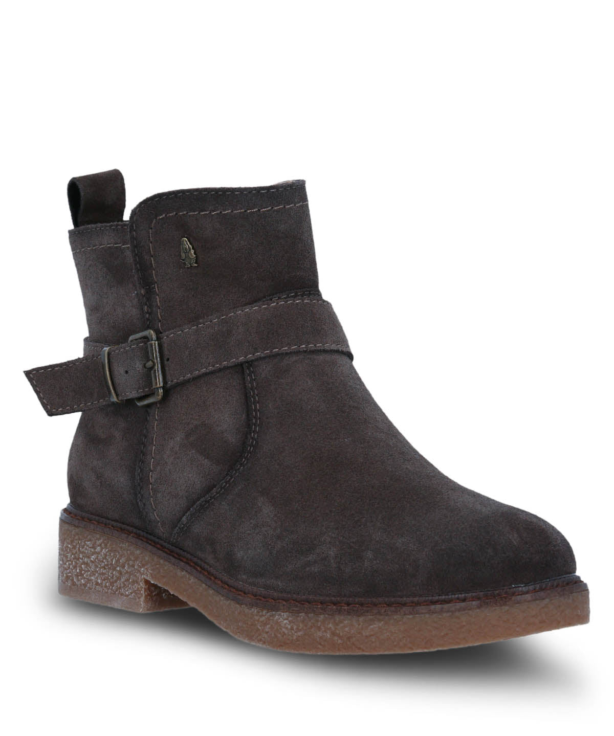 Botin Cuero Mujer Galla Gris Oscuro Hush Puppies