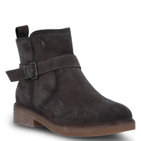 Botin Cuero Mujer Galla Gris Oscuro Hush Puppies