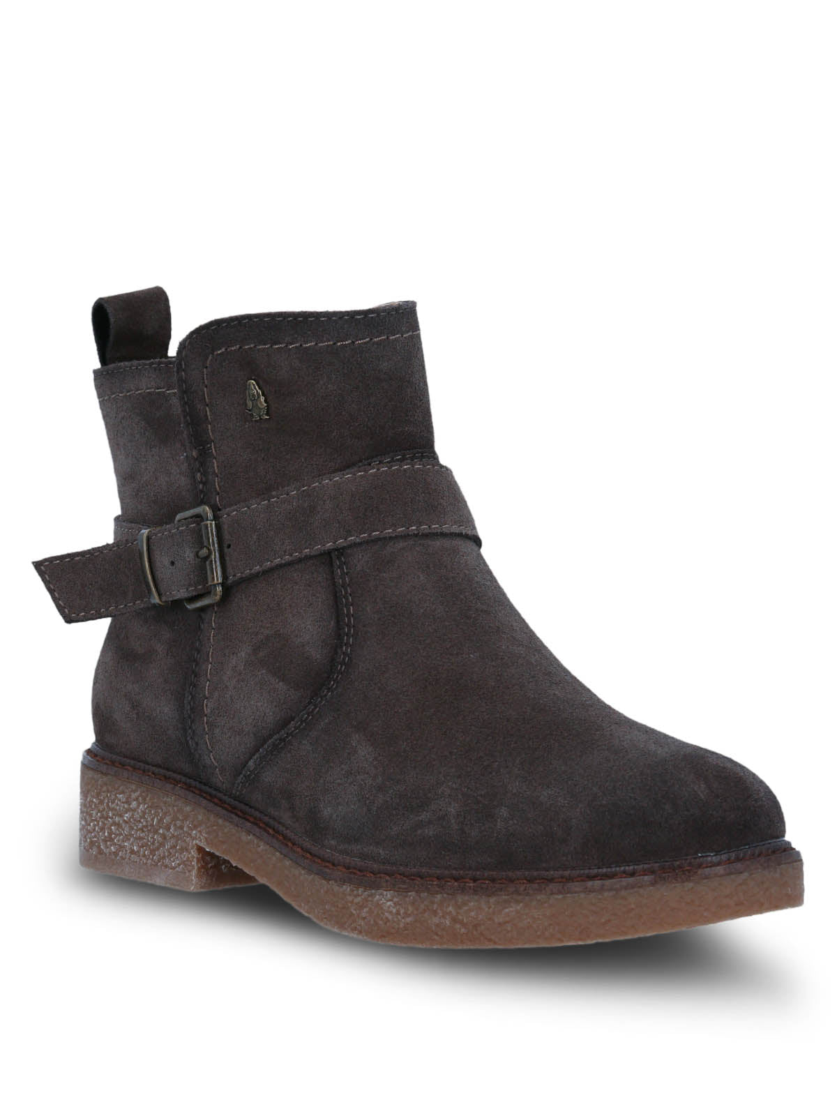 Botin Cuero Mujer Galla Gris Oscuro Hush Puppies