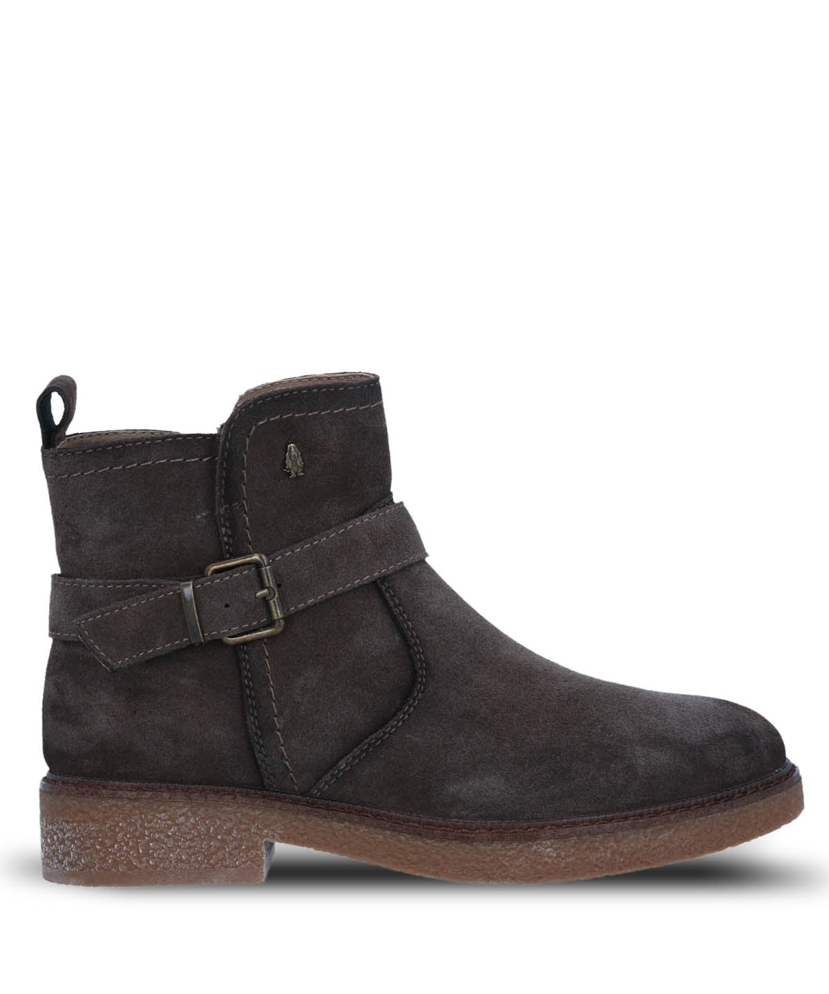 Botin Cuero Mujer Galla Gris Oscuro Hush Puppies