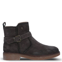 Botin Cuero Mujer Galla Gris Oscuro Hush Puppies