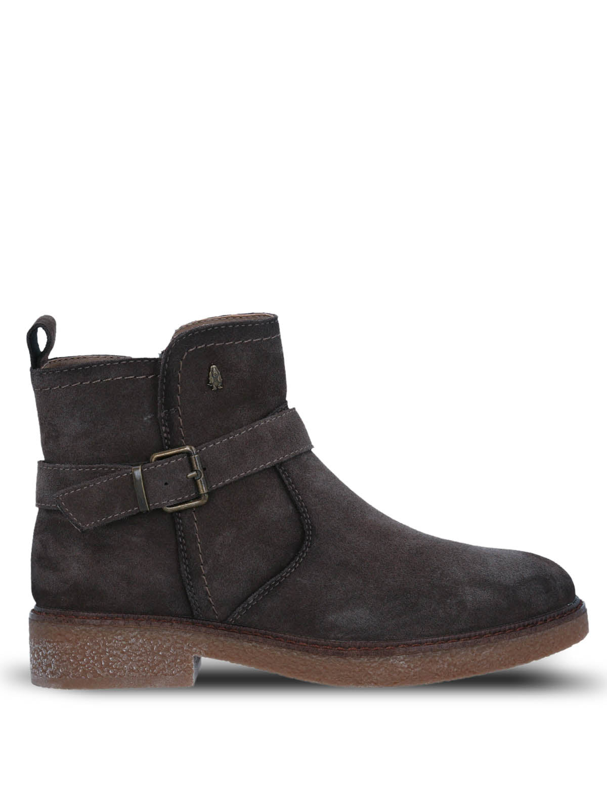 Botin Cuero Mujer Galla Gris Oscuro Hush Puppies